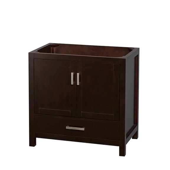 Wyndham Collection Sheffield 35" Wood Single Bathroom Vanity in Espresso