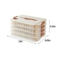 thumbnail image 3 of Vikakiooze 1-4 Layer Food Storage Container Transparent Food Preservation Box For Kitchen And Refrigerator Dumpling Box Well Sealed, 3 of 9