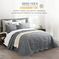 thumbnail image 3 of HZ & HY Oversized King Bedspread 128x120 Extra Wide - Paisley Pattern Quilt Set - Gorgeous & Elegant Style Bedding Coverlets, Reversible, Lightweight, 5 Piece, California King, Ultimate Gray, 3 of 9