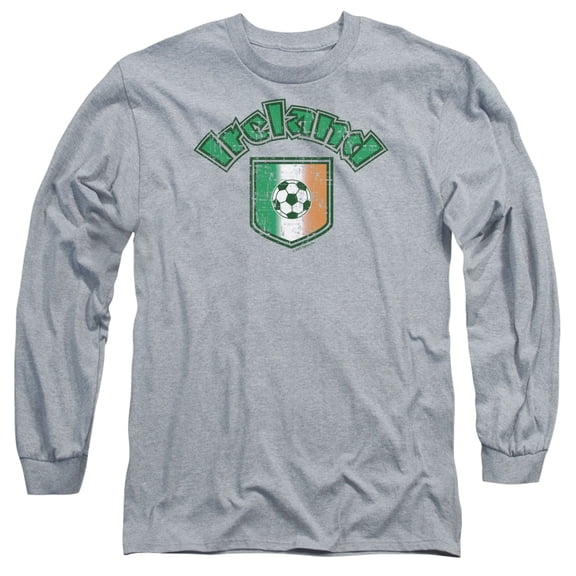 - Ireland With Soccer Flag - Long Sleeve Shirt - XXX-Large