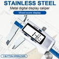 thumbnail image 2 of Electronic Electronic Digital Caliper Stainless Steel Slide Caliper Measuring Tool Electronic Micrometer Caliper with Large LCD Screen 3 Measurement Units Switchable, 2 of 7