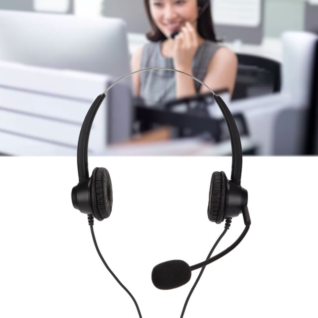 Auriculares Telefónicos RJ9, Auriculares de Oficina RJ9 H360D-RJ9MV HD Microfono Ultra Light con párrica oficina