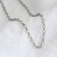 thumbnail image 2 of 14K White Gold 4.5mm Oval Rolo Chain, FREE Microfiber Cloth, Belcher Link Mens Womens Necklace and Bracelet, Giorgio Bergamo 18, 2 of 6