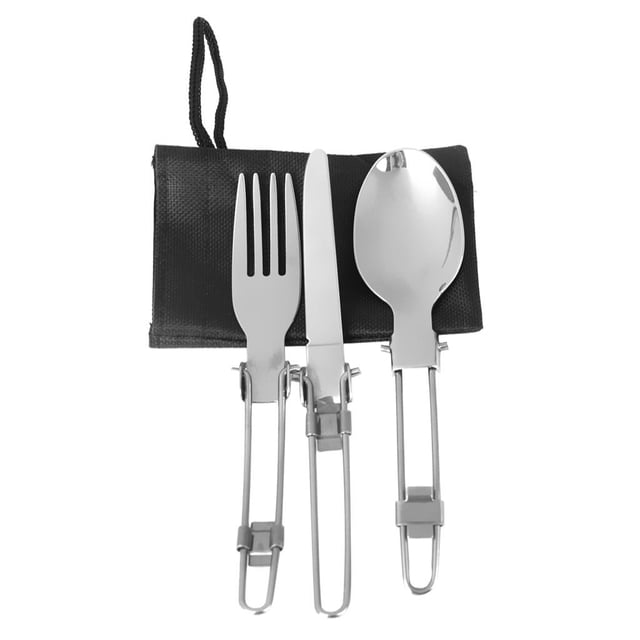de Cuchillo de de Tenedor Plegable para Acampar Al , Senderismo, Picnic, Vajilla con Bolsa Zulema Vajilla de camping