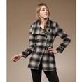 thumbnail image 3 of Zareen Wool Blend Coat with Three Buttons-Plaid-XL, 3 of 5