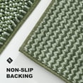 thumbnail image 6 of FloorHug Bathroom Rugs 17"x24", Chenille Bath Rugs Washable for Bathroom Floor, Soft and Absorbent Bath Mat Non-Slip, 1.2" Thick Plush Fluffy Bathroom Mat for Tub and Shower, Green, 6 of 10