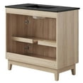 thumbnail image 6 of Sink Vanity Cabinet, Black Natural, Melamine Wood , Hotel Bedroom Bathroom, Modern Contemporary HB36127, 6 of 11