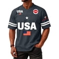 thumbnail image 5 of Youpwaven 250th Anniversary USA Merchandise Men's V-Neck Sport Jersey, Patriotic 250 Year American Anniversary Flag Tee, Casual Athletic Short Sleeve, 5 of 6
