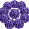 thumbnail image 1 of Cabezas de hortensia de seda flojery con flores artificiales (moradas), 1 of 6
