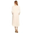 thumbnail image 5 of Women's Casual Basic Comfy 3/4 Sleeve Flare A-line Midi long maxi Dress, 5 of 5