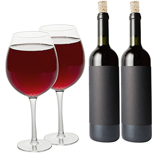 Oversized Extra Large Giant Wine Glass 33.5 oz Holds a Full Bottle
