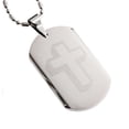 thumbnail image 3 of Stainless Steel Cross Pendant Dog Tag for Son, 3 of 4