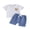 White, variant on BemeyourBBs Toddler Baby Boys Mama's Boy Outfit Infant Baby Boy Summer Clothes Short Sleeve Embroidery Bear T-shirt with Elastic Waist Shorts Set Toddler Summer Outfit