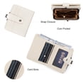 thumbnail image 6 of Montana West Wrangler Women's RFID-Blocking Leopard Print Wallet - Compact Bifold Credit Card Holder with Kiss Clasp, Beige, 6 of 7
