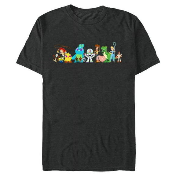 Disney Pixar Toy Story 4 Group of Friends T-Shirt- Short Sleeve Blended T-Shirt for Adults - Customized-Dark Heather