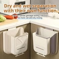 thumbnail image 4 of Foldable Wall Mounted Trash Can - Hanging Hidden Trash Bin with Lid, Large Capacity for Kitchen Cabinet & Bathroom, Space Saving（XX）, 4 of 7