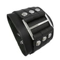 thumbnail image 3 of Milageto Punk Bracelet Gifts PU Leather Cuff Bracelet for Business Rock Jackets Girls Black, 3 of 8