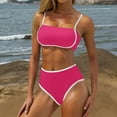 thumbnail image 6 of ChaoHeng Tummy Control Swimsuits for Women Women's Push Up Bikini Set Solid Color Backless Swimsuit for Support, 6 of 8