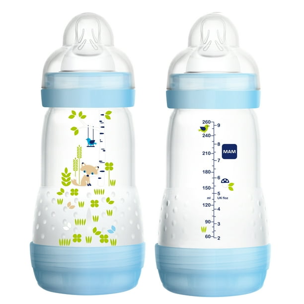 MAM Baby Bottles for Breastfed Babies, MAM Baby Bottles AntiColic, Boy