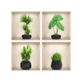 thumbnail image 2 of Pegatinas de pared Decoración de plantas en macetas Pegatinas de pared Fondo de pared Decoración de habitación Pegatinas de pared Pegatinas de pared autoadhesivas Akmoler, 2 of 7