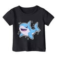 thumbnail image 3 of Kiijoy Toddler Girls Shark Print Short Sleeved T-Shirt Cute Graphic Tee, Sizes 12M-13T, 3 of 3