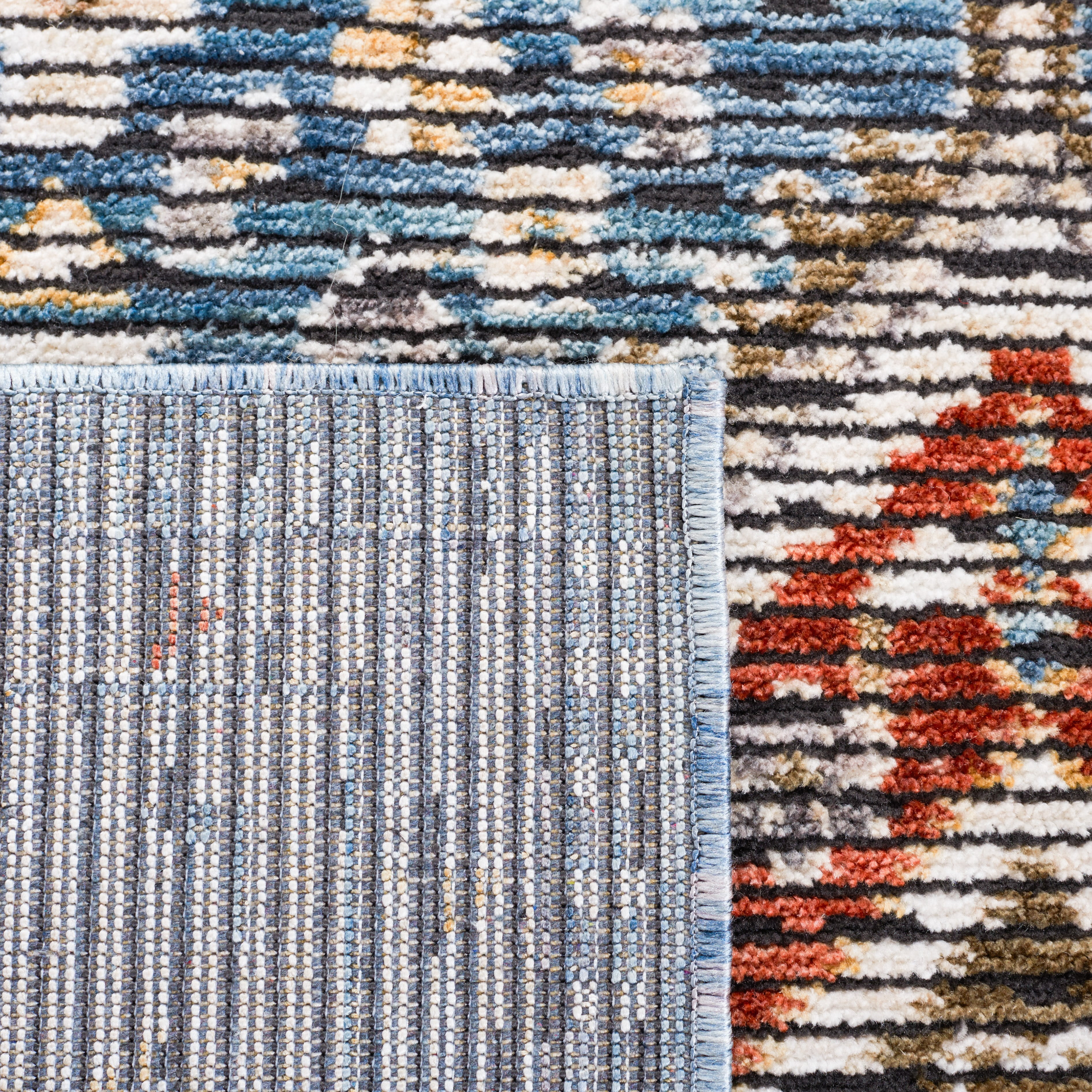 SAFAVIEH Sierra Dawa Geometric Area Rug, Ivory/Blue, 7'9" x 10'5"