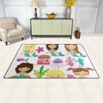 thumbnail image 3 of Coolnut Lightweight Soft Area Rugs 60 x 39 inch (5'x 3'3"), Various Mermaids Floor Mat for Kids Playing Room Hardwood Floor Living Room Nursery Rugs, 3 of 6