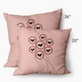 thumbnail image 4 of Simply Daisy 20 inch Love Balloons Valentines Indoor/Outdoor Throw Pillow, 4 of 4