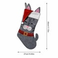 thumbnail image 3 of Cute Cat Dog Christmas Stockings with Santa Hat 17.7 Inch Large Velvet Pet Hanging Stocking with Plush Cuff Xmas Fireplace Stockings for Christmas Tree Mantel Gifts for Pets Family (Gray), 3 of 6