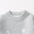 thumbnail image 5 of Cute Embroidered Sweaters Girls Casual Chunky Knit Oversized Sweater Winter Fall Pullover Tops Gray, 0 Y, 5 of 7