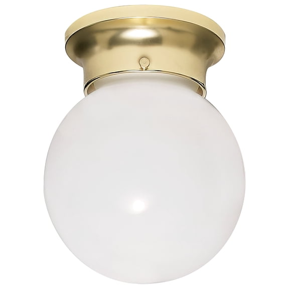 60/6028-Nuvo Lighting-1 Light Ball Flush Mount-6 Inches Wide by 7.25 Inches High