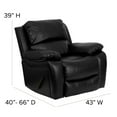 thumbnail image 5 of Flash Furniture Kyle Black LeatherSoft Rocker Recliner, 5 of 13