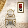 thumbnail image 3 of Reed, Tara 15x32 Gold Ornate Wood Framed with Double Matting Museum Art Print Titled - Rather be Playing Chess Pieces black on red panel I-Pawn, 3 of 4