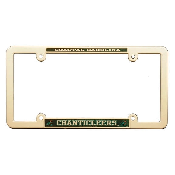 Coastal Carolina - Chanticleers White Plastic License Plate Frame