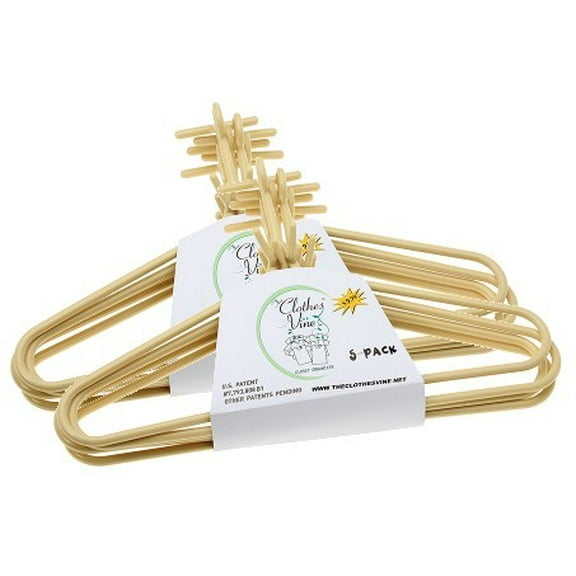 Tan Plastic "Clothes Vine" Hangers (10) Pack