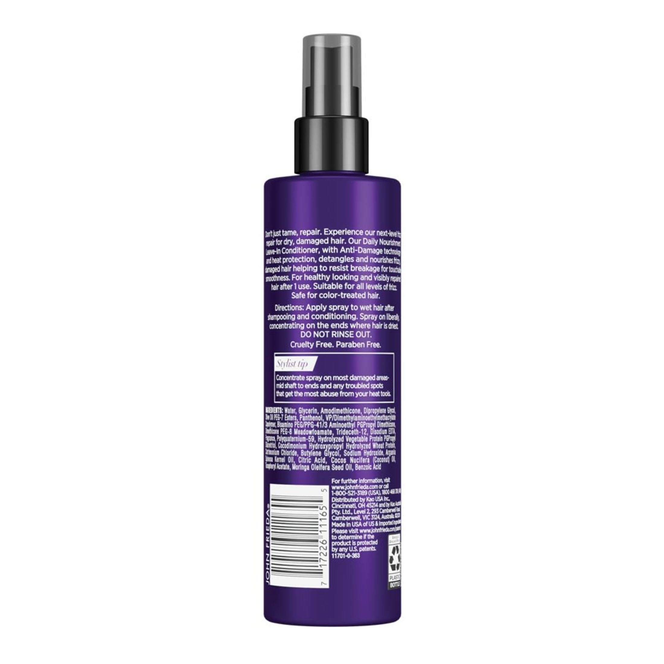 John Frieda Frizz Ease Detangle Care for Dry Hair Daily Nourishment Leave In Conditioner Spray 8 oz Walmart