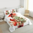 thumbnail image 3 of Homewish Dreamy Xmas Tree Full Size Comforter Sets for Kids, Christmas Robin Animal Bedding Comforter Set, Winter Western Festival Reversible Bedding Sets, Lightweight Room Decor, 3 Pieces, 3 of 8