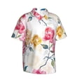 thumbnail image 2 of Bixox Men's Hawaiian Shirts Men's Colorful Flowers Print Short-Sleeve Shirt-Large, 2 of 8