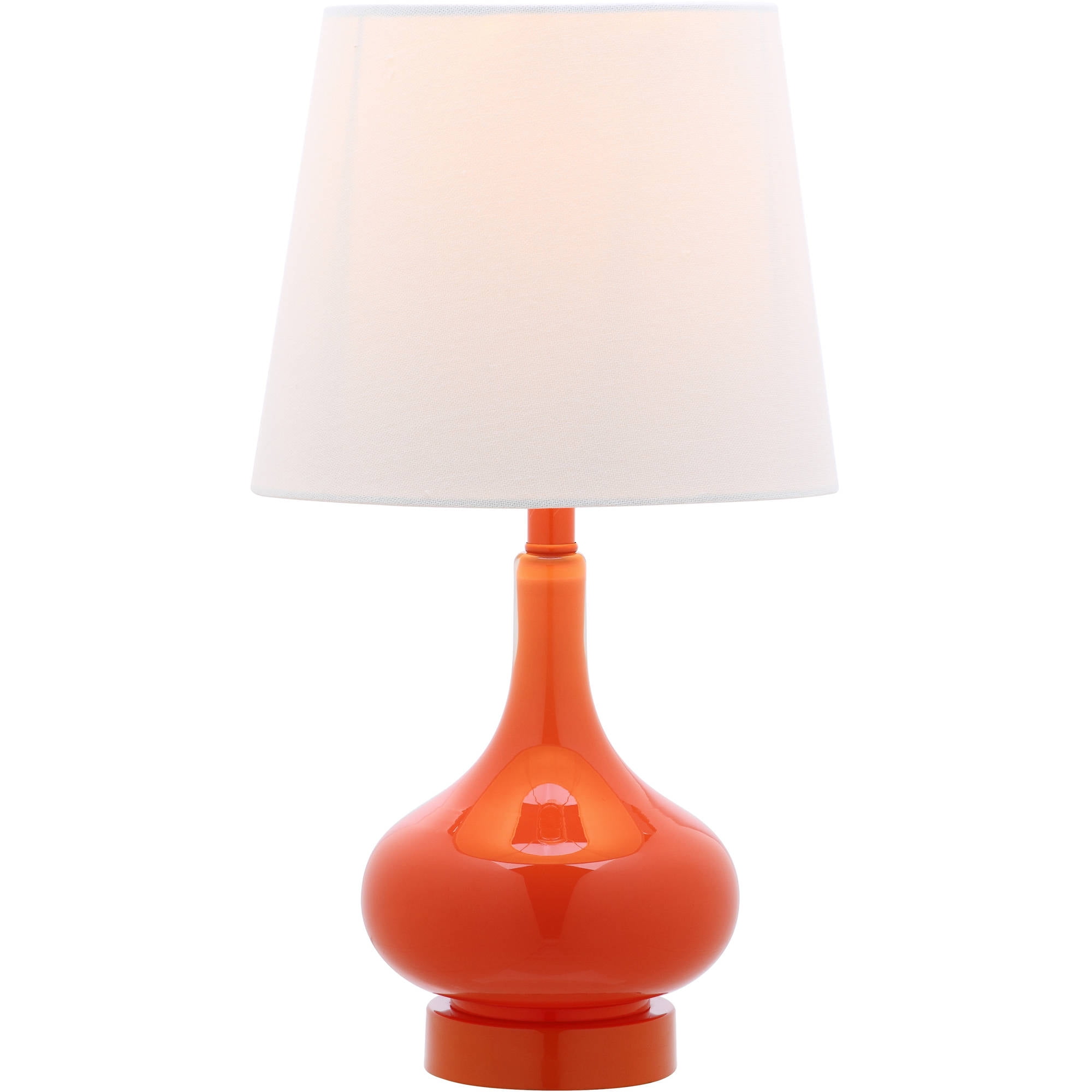 Safavieh Kids Lighting Collection 9" 1-Light Amy Metal Table Lamps with Cfl Bulb off-white Contemporary Shades