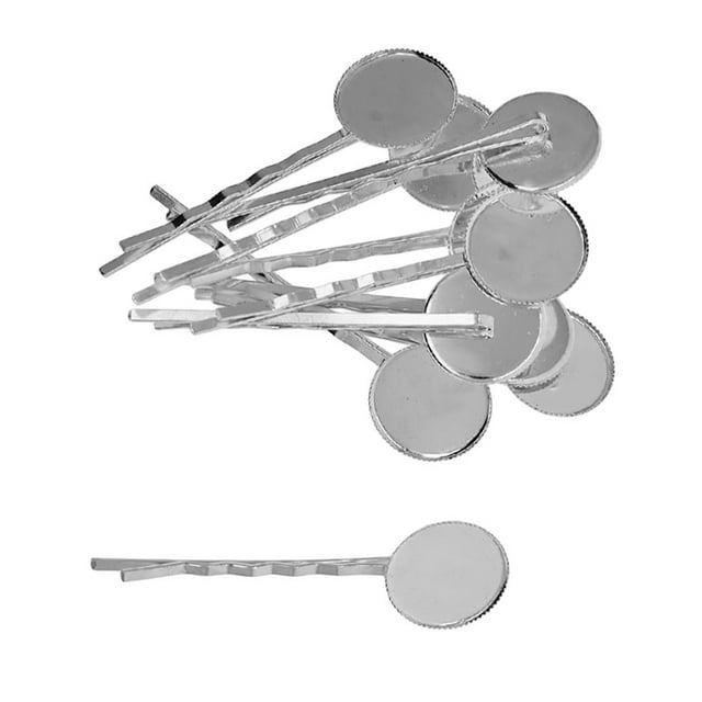 simhoa 10 Pcs Pinces à Cheveux Base de Fixation Cabochon Plateau
