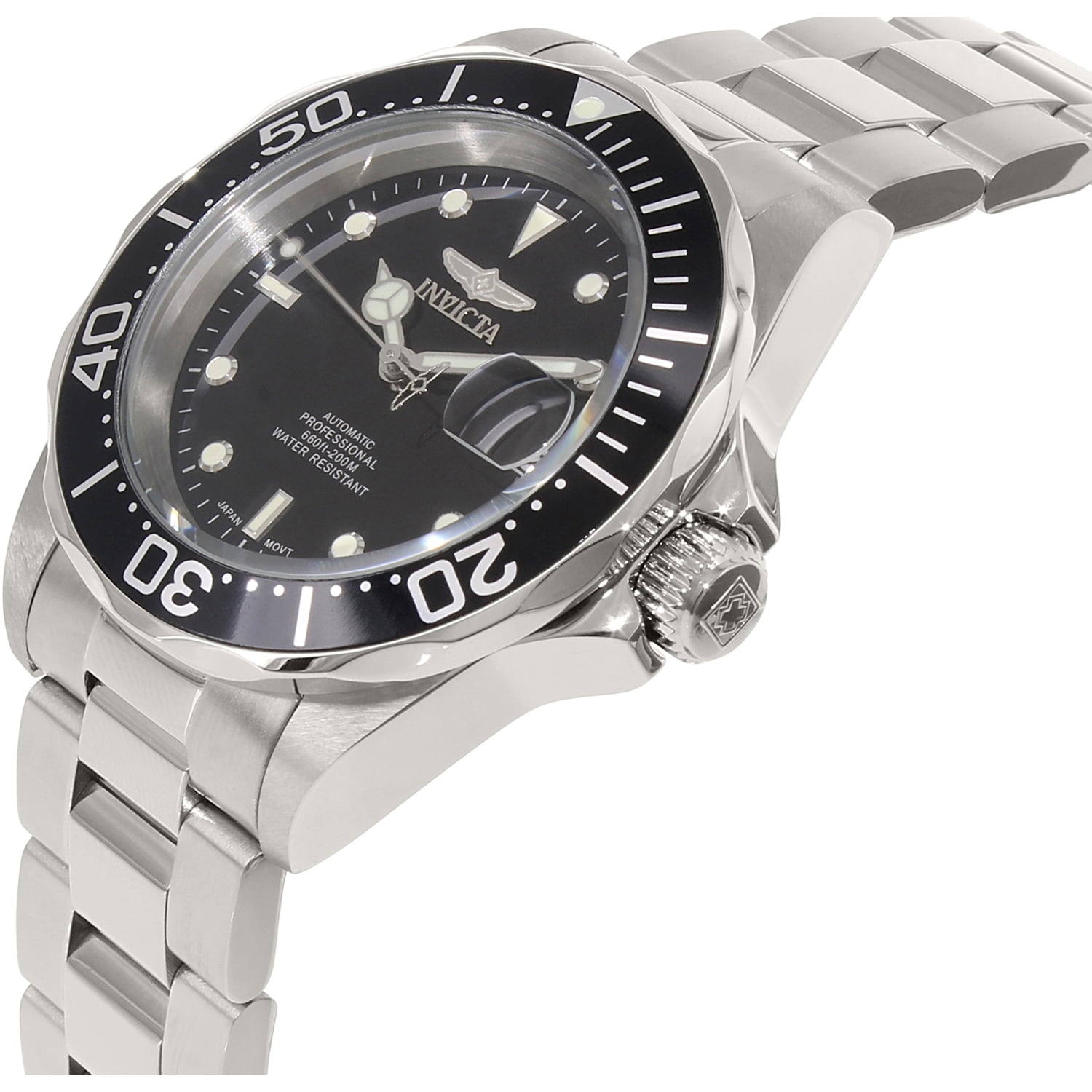Invicta Men's  Pro Diver Automatic 3 Hand Black Dial Watch