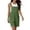 A_ Army Green, variant on Square Neck Short Overalls, Button Fixed Shoulder Straps, Front Pleats, Side Pockets and Loose Fit for All-Day Daily Comfort Green XL