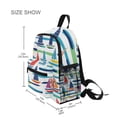 thumbnail image 3 of FORMRS School Backpack with Front Zippered Pocket 12" Student Travel Daypack, Colorful Sailboats, 3 of 6