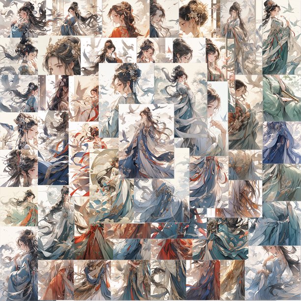 Paquete de pegatinas Elegant Girl Aesthetic Fantasy Vinyl x50