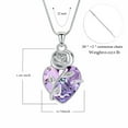 thumbnail image 2 of Heart Crystal Cremation Jewelry Roseflower Urn Necklace for Ashes Stainless Steel Ashes Pendant for Women Men Keepsake Memorial for Jewelry, 2 of 6