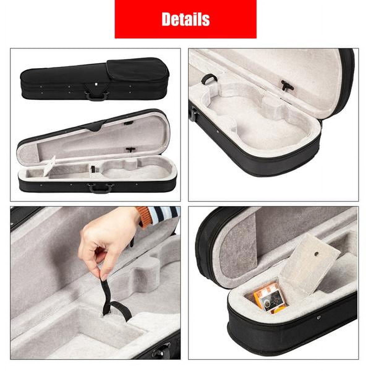 Alvantor Full-Size 4/4 Spruce and Maple Acoustic Violin Set for Adult and Student Players, Matte White