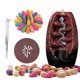 thumbnail image 1 of Reflux Waterfall Incense Burner, Ceramic Reflux Incense Holder Waterfall Incense Burner, Aromatherapy Accessories, With 100 Reflux Incense Cones, Red, 1 of 5