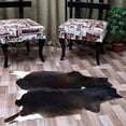 thumbnail image 4 of Premium Medium Brown White Cowhide Rug, Genuine Hair-on Animal Hide Leather, Ideal Décor Accent for Living Room or Bedroom Décor, 4 of 5