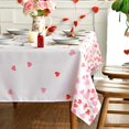 thumbnail image 2 of Valentine''s Day Tablecloth 60×84 Inch, Pink Love Hearts Washable Table Cover for Party Picnic Dinner Decor, 2 of 5