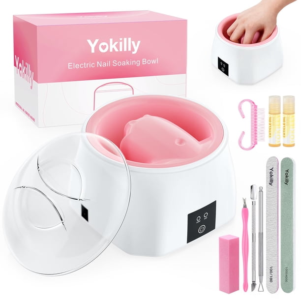 Cuenco eléctrico para remojar uñas, cuenco para remojo de uñas Yokilly